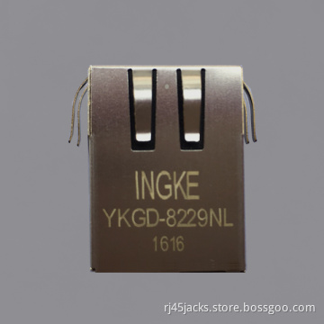 Ingke YKGD-8229NL 100% cross Halo HFJ11-1G02E RJ45 Jacks With Magnetics